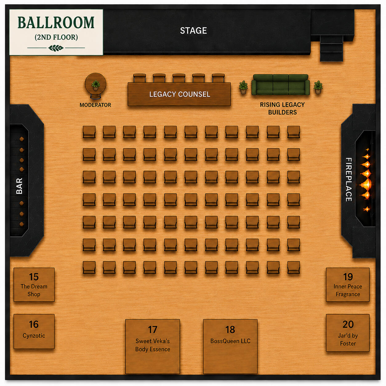 Ballroom (2nd Floor) Map